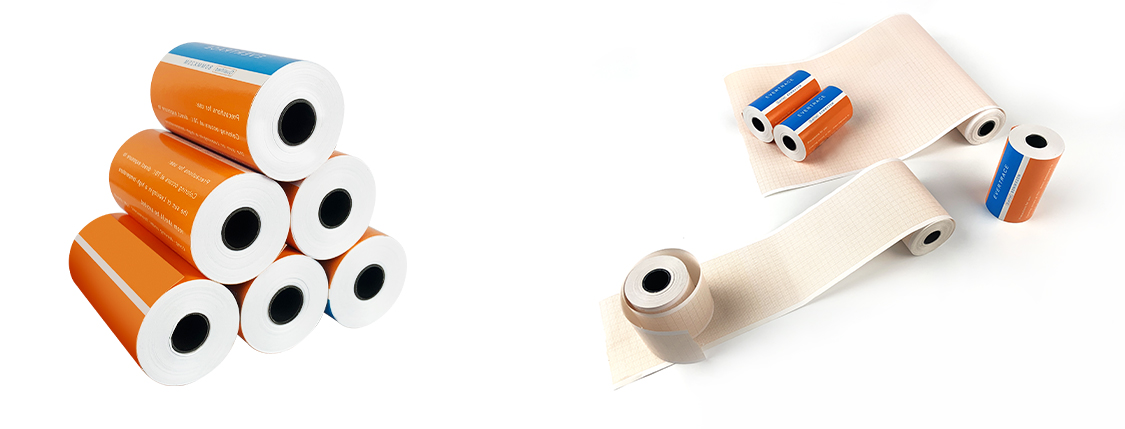 Rouleau de papier thermique d'impression ECG à grille rouge, fourniture directe d'usine