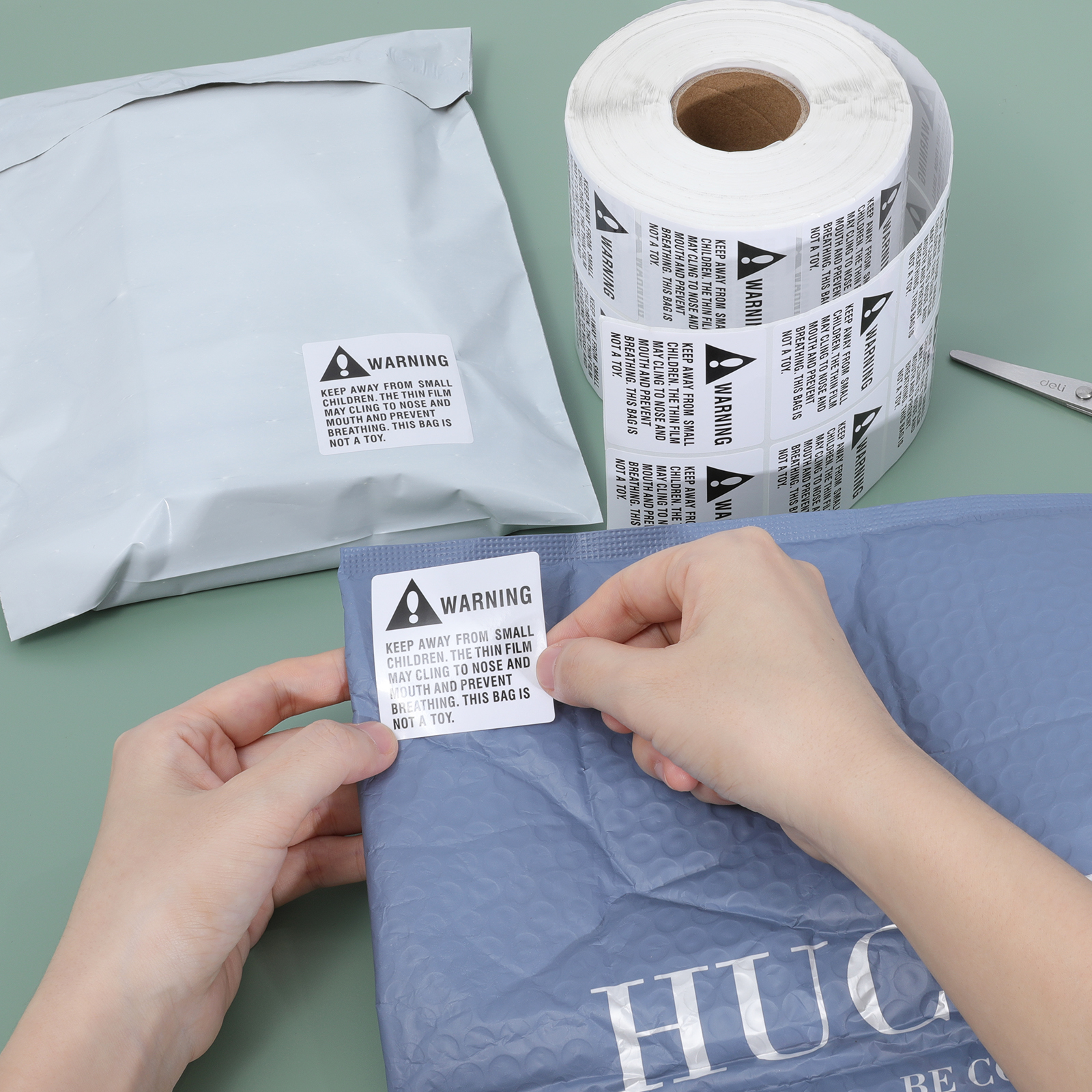 Étiquettes autocollantes d'avertissement de suffocation, autocollants d'expédition, à conserver hors de portée des enfants, panneau d'avertissement