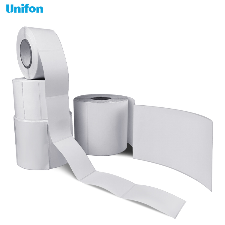 Rouleau d'autocollants thermiques adhésifs forts et durables, couleur personnalisée, échantillon gratuit, étiquettes thermiques 4x6