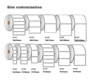 Rouleau de papier adhésif thermique personnalisé, étiquettes thermiques directes 4x6, 100x150, étiquettes d'expédition, impression de codes-barres