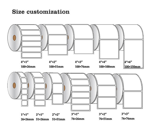 Rouleau de papier adhésif thermique personnalisé, étiquettes thermiques directes, 100x150, étiquettes d'expédition, impression de codes-barres
