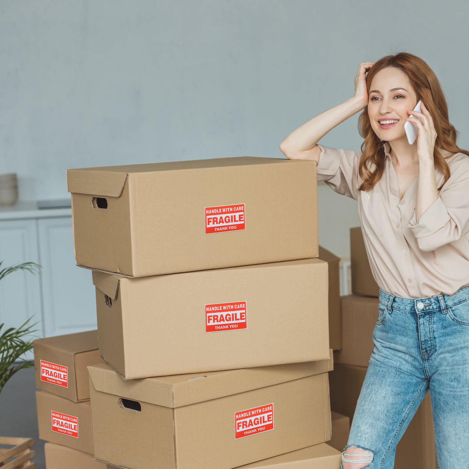 Respectueux de l'environnement À manipuler avec précaution Avertissement Emballage Étiquette d'expédition Étiquette fragile